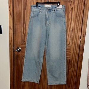 Hollister Super Baggy Extra Wide leg  Relaxed Jeans light blue wash